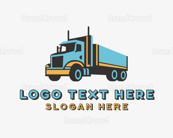 Logistics Trailer Truck Transportation Logo