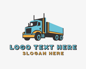 Contractor - Logistics Trailer Truck Transportation logo design