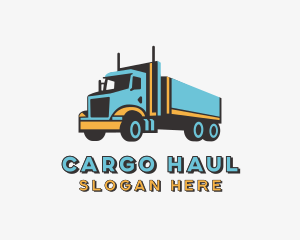 Logistics Trailer Truck Transportation logo design