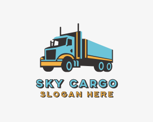 Logistics Trailer Truck Transportation logo design