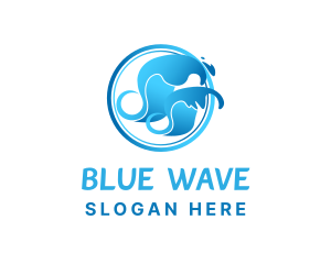 Blue Wave Surf logo design