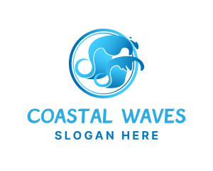 Blue Wave Surf logo design