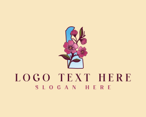 Beach Plum - Delaware Flower Blossom logo design