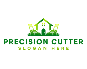 Cutter - Grass Lawn Cutter logo design