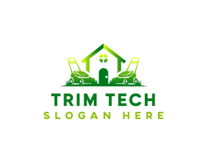 Trimmer - Grass Lawn Cutter logo design