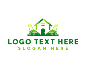 Grass Lawn Cutter Logo