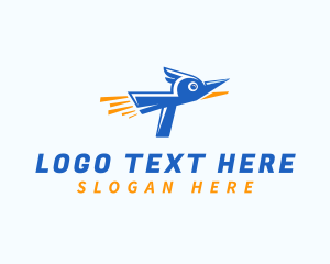 Speed - Animal Bird Letter T logo design