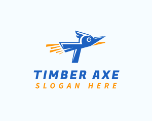 Animal Bird Letter T logo design