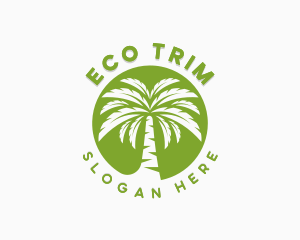 Eco Palm Tree  logo design