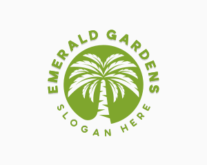 Eco Palm Tree  logo design