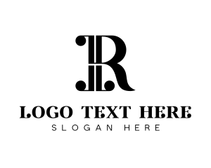 Classic - Hotel Elegant Pillar Letter R logo design