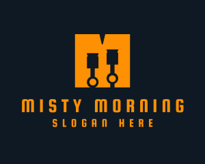 Motor Piston Mechanic logo design