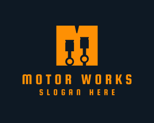 Motor - Motor Piston Mechanic logo design