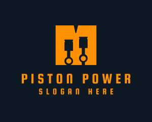 Piston - Motor Piston Mechanic logo design