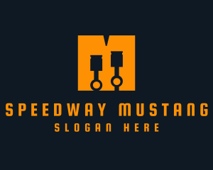 Mustang - Motor Piston Mechanic logo design