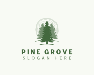 Pine Forest Tree logo design