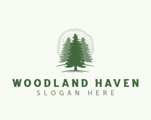 Pine Forest Tree logo design