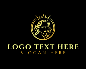 Elegant Crown Woman Logo