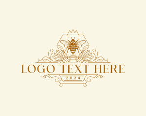 Apiary - Eco Honey Bee logo design