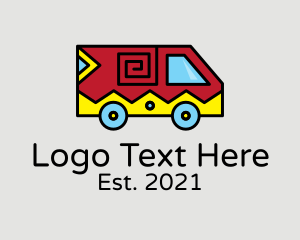 Van - Ethnic Truck Vehicle logo design