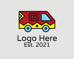 Delivery Truck - Ethnic Truck Vehicle logo design