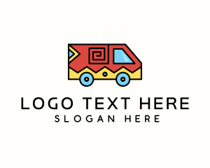 Delivery - Ethnic Truck Vehicle logo design