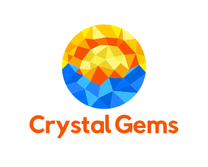 Sunset Beach Crystal logo design