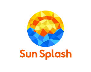 Sunset Beach Crystal logo design