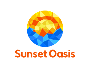 Sunset Beach Crystal logo design