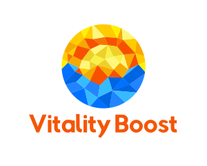 Vitality - Sunset Beach Crystal logo design