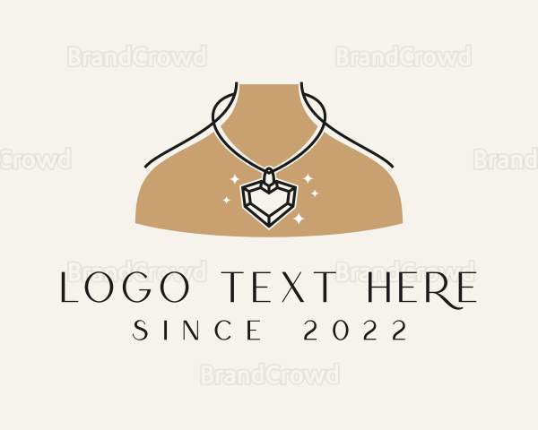 Woman Necklace Jeweler Logo