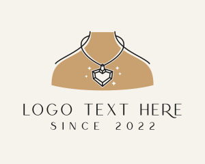 Girl - Woman Necklace Jeweler logo design