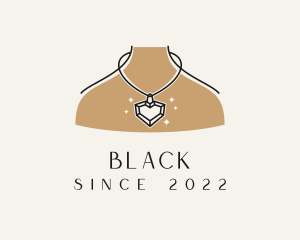 Diamond - Woman Necklace Jeweler logo design