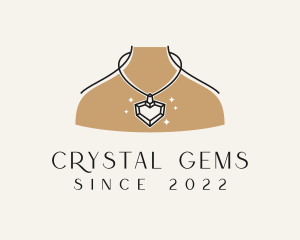 Woman Necklace Jeweler logo design