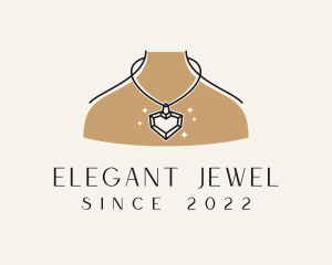 Woman Necklace Jeweler logo design