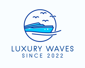 Vacation Yacht Travel logo design