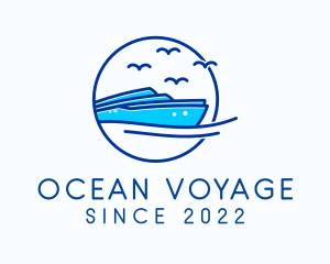 Vacation Yacht Travel logo design