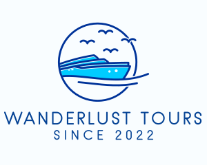 Vacation Yacht Travel logo design