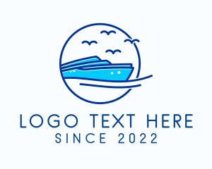 Cruise - Vacation Yacht Travel logo design