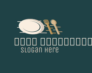 Kitchen - Plate Fork Spoon logo design