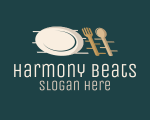 Catering - Plate Fork Spoon logo design