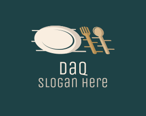 Plate Fork Spoon logo design