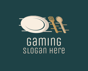 Cutlery - Plate Fork Spoon logo design
