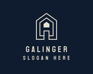 Loan - Geometric House Letter A logo design