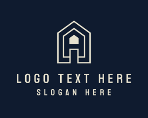 Interior Design - Geometric House Letter A logo design