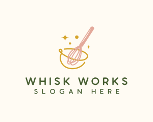 Whisk Bowl Pastry logo design