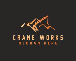 Crane - Mountain Crane Contractor logo design