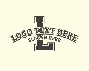 Lettermark - Serif Varsity League logo design