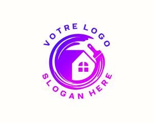 Repair - House Renovation Paint logo design