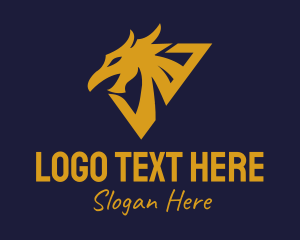 Golden - Golden Eagle Dragon logo design